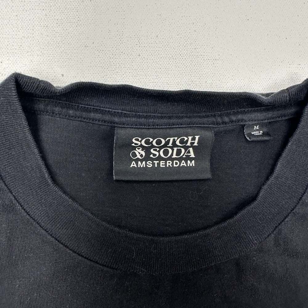 Scotch and Soda Shirt Mens Medium Black Longsleeve Graphic Print - Picture 10 of 10
